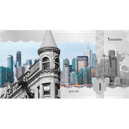 Skyline Dollar série - Panorama Toronta ve stříbře