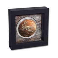 Velociraptor stříbrná mince 3 oz