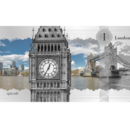 Skyline Dollar série - Panorama Londýna ve stříbře