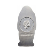 Tučňák císařský s mládětem stříbrná mince 88 g