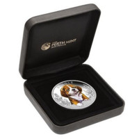 Beagle Puppy stříbrná pamětní mince