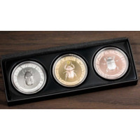 Scarabeus sada stříbrných mincí 3x1 oz proof