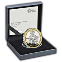 100 let RAF Odznak RAF stříbrná mince proof