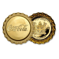 Coca-Cola zlatá mince 12 g Proof