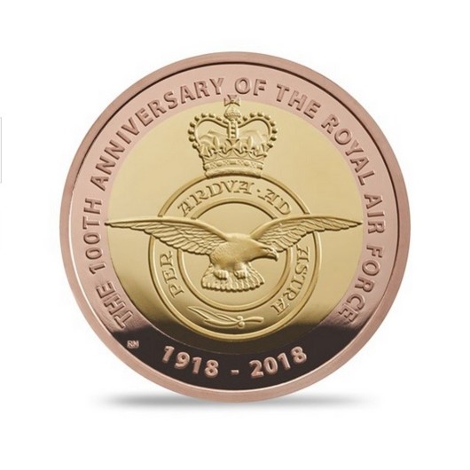 100 let RAF Odznak RAF zlatá mince proof