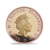 100 let RAF Odznak RAF zlatá mince proof