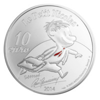 Malý Mikuláš na pamětní stříbrné minci