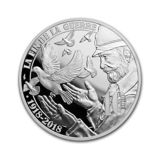 100 let od ukončení 1. světové války stříbrná mince proof Francie