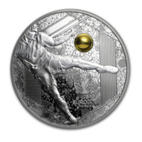 EURO 2016 - Střílející hráč na stříbrné minci