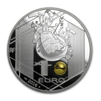 EURO 2016 - Střílející hráč na stříbrné minci