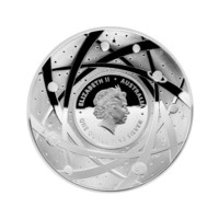 Měsíc stříbrná mince 1 oz Proof kolorovaná