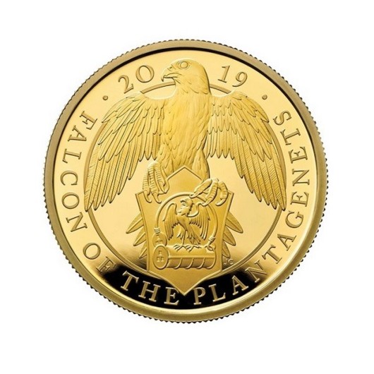 Sokol rodu Plantagenetů zlatá mince 1\/4 oz Proof
