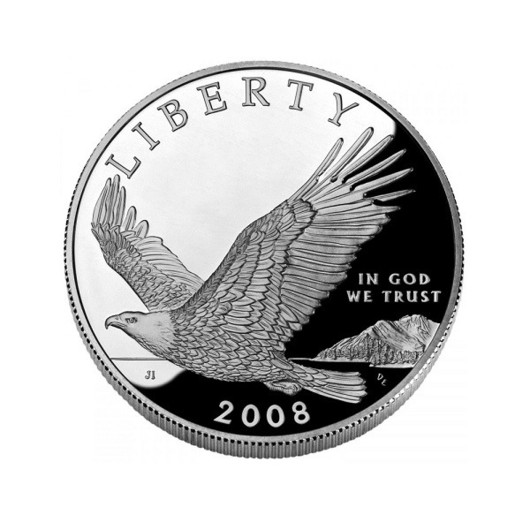 Bald Eagle stříbrná mince proof