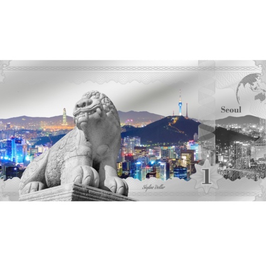 Skyline Dollar série - Panorama Soulu ve stříbře