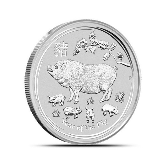 Lunární Rok Vepře 2019 stříbrná mince 1\/2 oz Austrálie