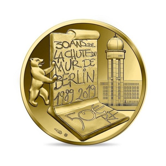 30 let pádu Berlínské zdi zlatá mince Proof 1\/4 oz