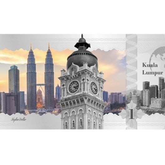 Skyline Dollar série - Panorama Kuala Lumpuru ve stříbře