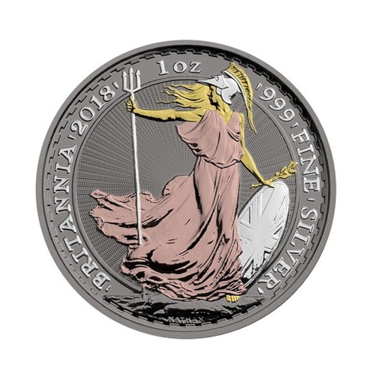 Britannia zušlechtěná 4 kovy stříbrná mince 1 oz