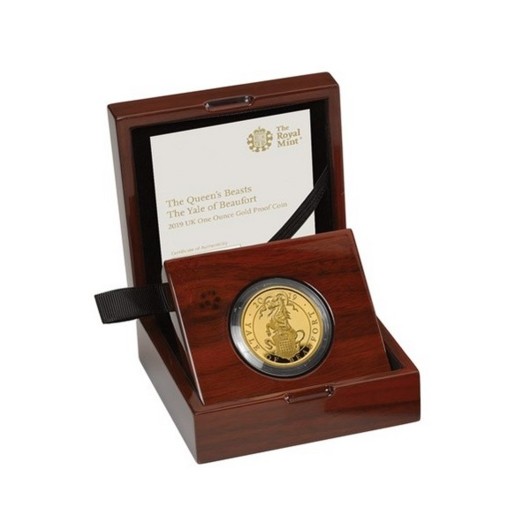 Yale z Beaufortu zlatá mince proof 1 oz
