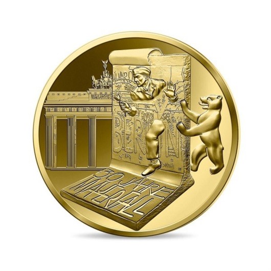 30 let pádu Berlínské zdi zlatá mince Proof 0,50 g