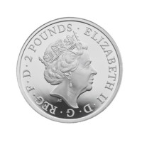 Lunární rok psa stříbrná mince 1 oz proof Velká Británie