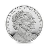 Platinová královská svatba stříbrná mince proof piedfort Velká Británie