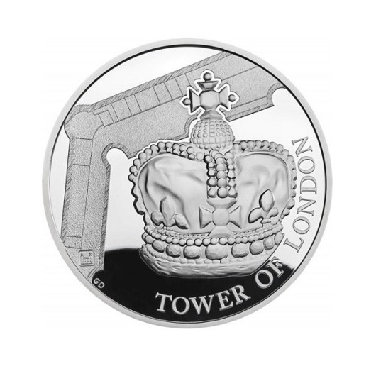 Britské korunovační klenoty stříbrná mince Proof