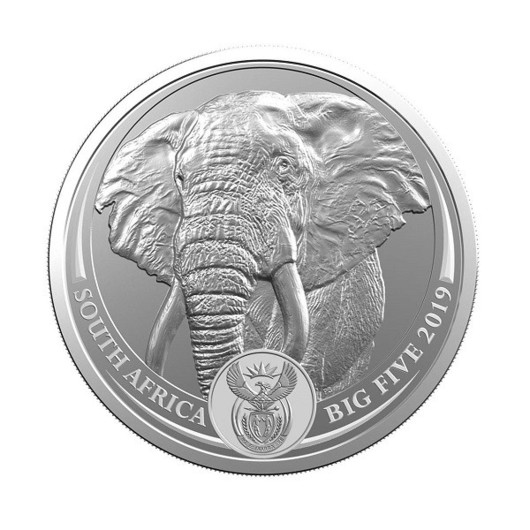 Big Five Elephant stříbrná mince 1 oz