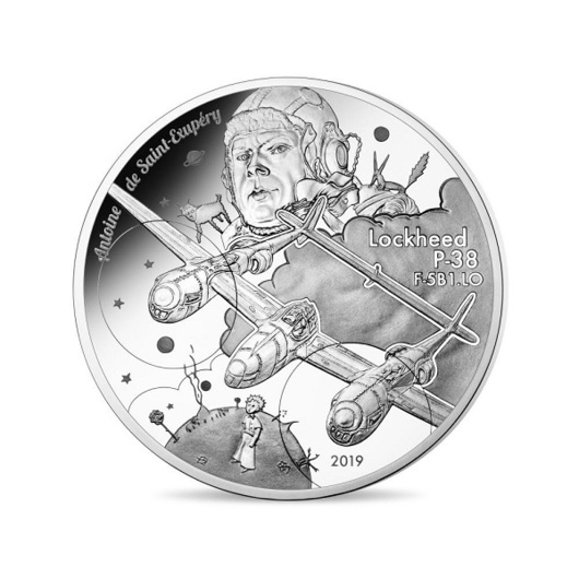 Antoine de Saint-Exupéry stříbrná mince proof