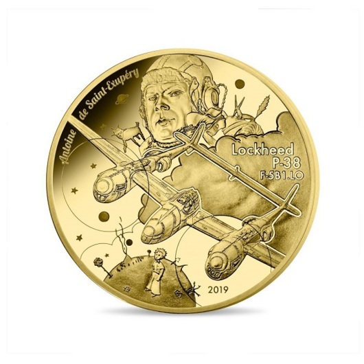 Antoine de Saint-Exupéry zlatá mince 1/4 oz proof