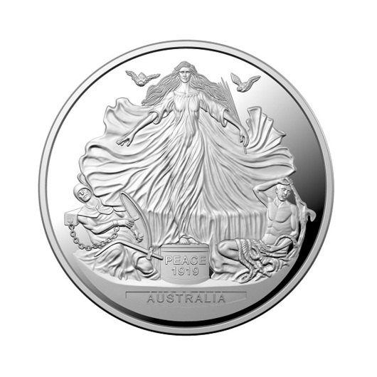 100 let Versailleské mírové smlouvy stříbrná mince 1 oz Proof
