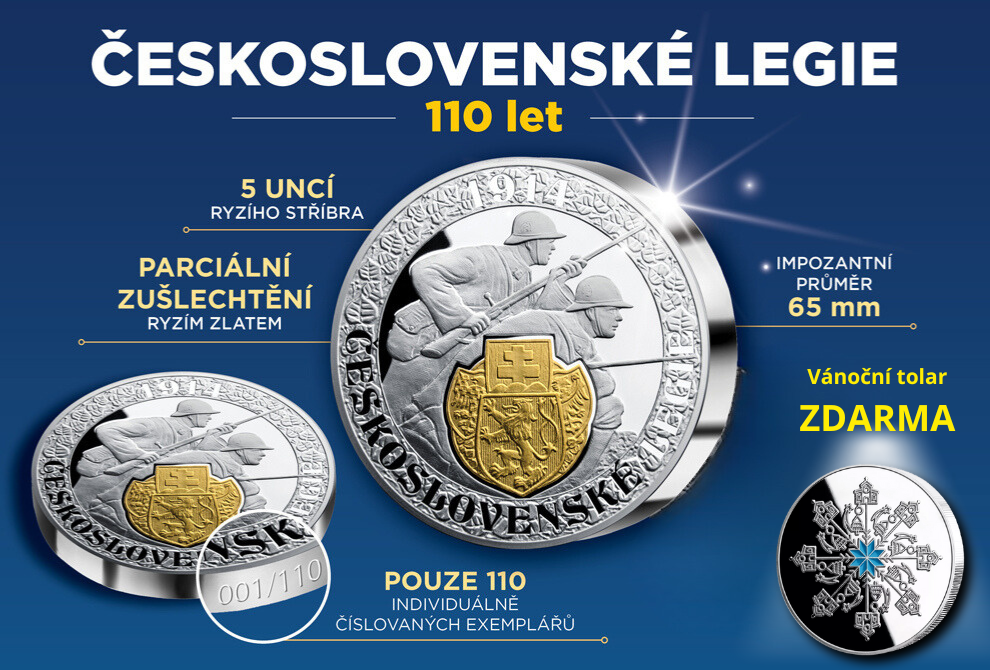 M2729AG_Československé legie 5 oz AG