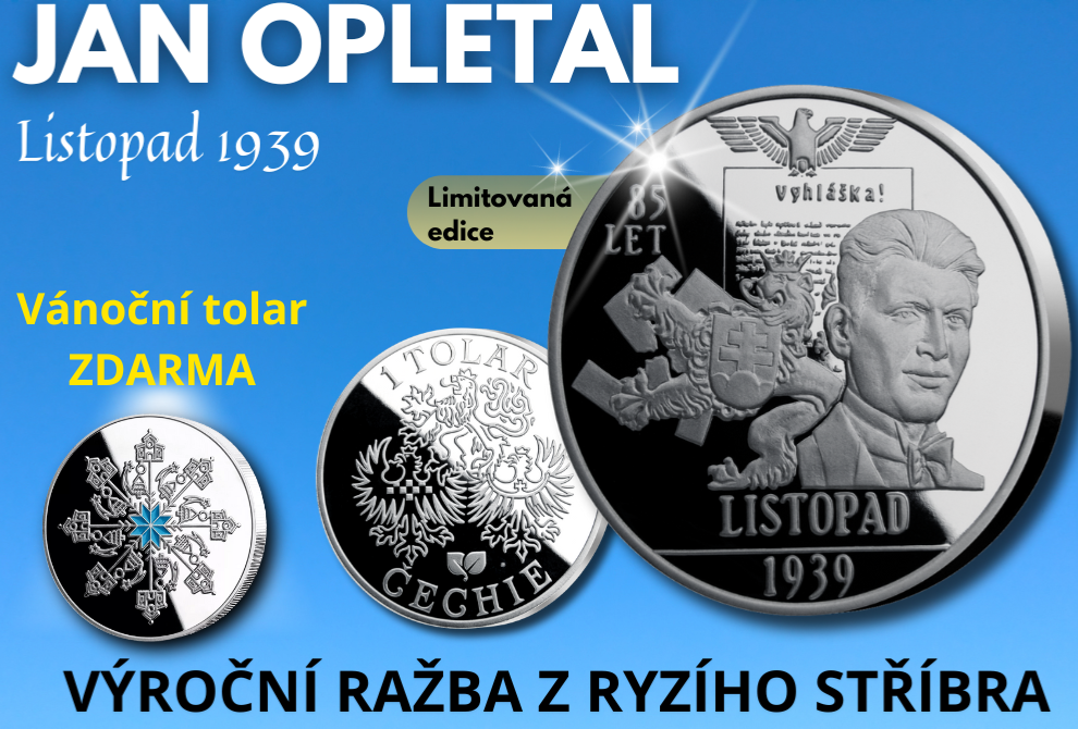 CSIN, CZ 2024 LISTOPAD 1939, MEDAL,20 g AG 999/1000 Proof